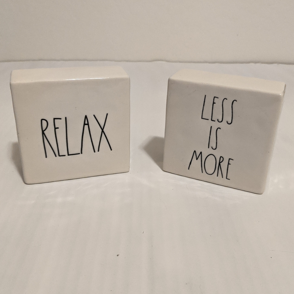 Rae Dunn Cube Block Paperweight Decoration